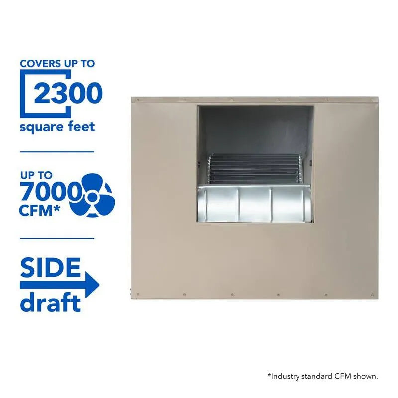 2-Stufen, 7000 CFM, 12 in., Media Evaporative Kühler für 2300 qm, Motor nicht inbegriffen