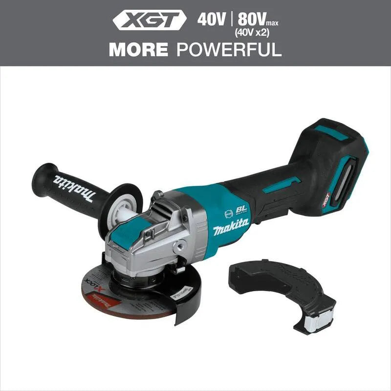Makita, 40V, 5 in., kabellos Design, Werkzeug Only, mit elektrischer Bremse, X-Sicherung Paddle Switch Winkelschleifer, Bürstenlos