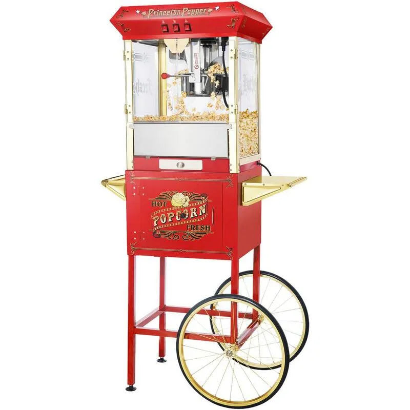 mit Cart, Red, 8 oz. Princeton Popcorn Machine