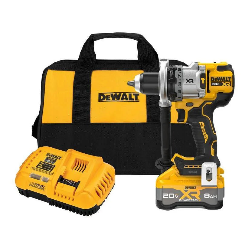DEWALT XR Lithium-Ionen-Schnurlos Schlagbohrmaschine Kit, Schnurlos Design, 20V, Ladegerät und Kit Bag, 8. 0 Ah, 8.0 Ah