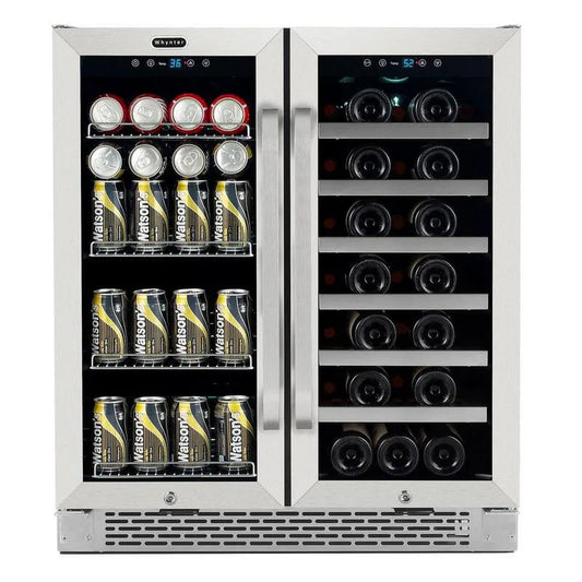 Kühlschrank 33-Wine, 30 in., Edelstahl, Dual-Basket Cooking