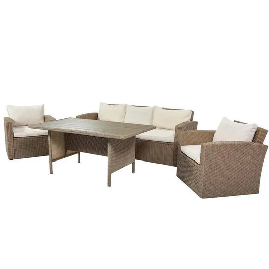 Garten Sofa, Vicxi, Brown, Beige, Wohnzimmersitz