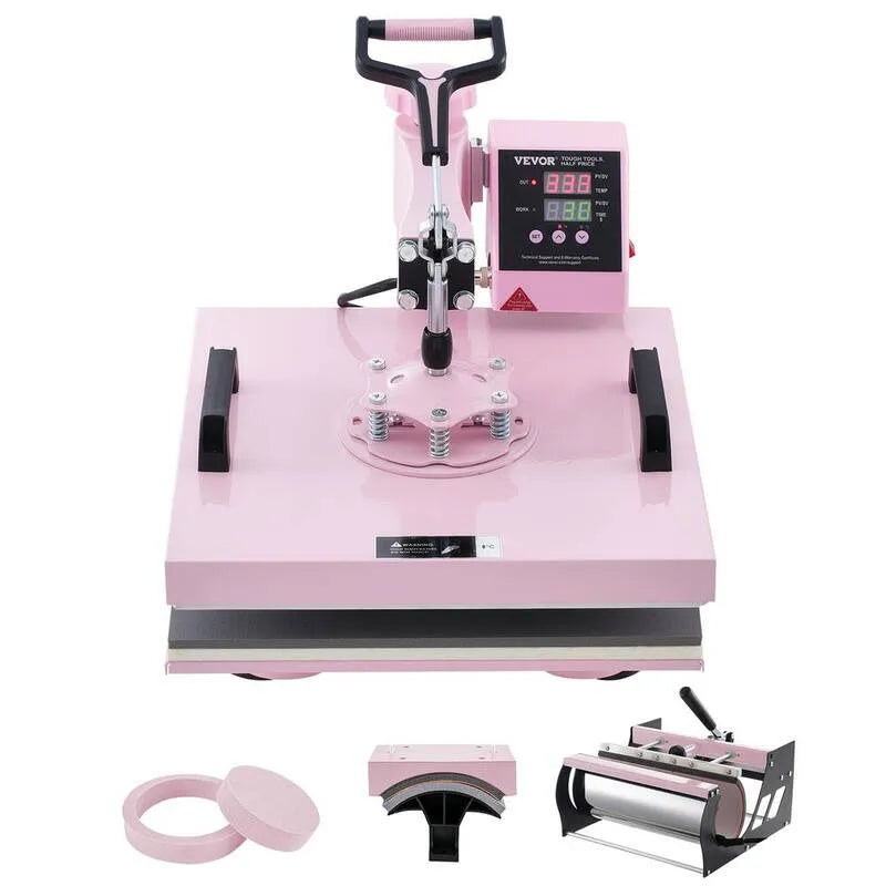 Heat Press Machine, 15 in., 30 oz, 5-in-1, Tumbler Press, T-Shirt Press Machine