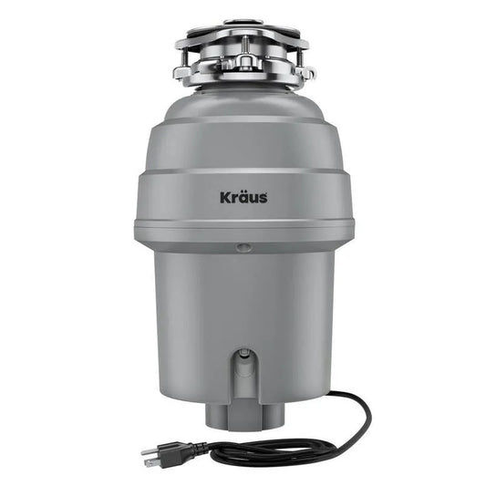 KRAUS, Waste Guard High-Stufen 1 HP Dauerfutter Müllentsorgung mit Netzkabel und Flansch inbegriffen, 1 HP