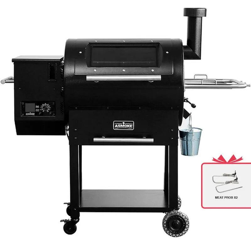Thermometer in Schwarz, 700 qm in. Skylights Holzpelletgrill und Raucher