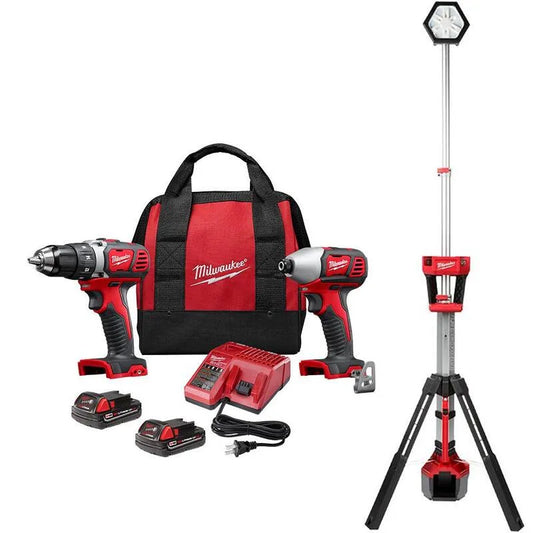 Milwaukee 18-Volt-Schnurlos-Drill, Schnurlos-Design, mit Two 1. 5Ah Batterien & Tower Licht, M18, 1.5Ah