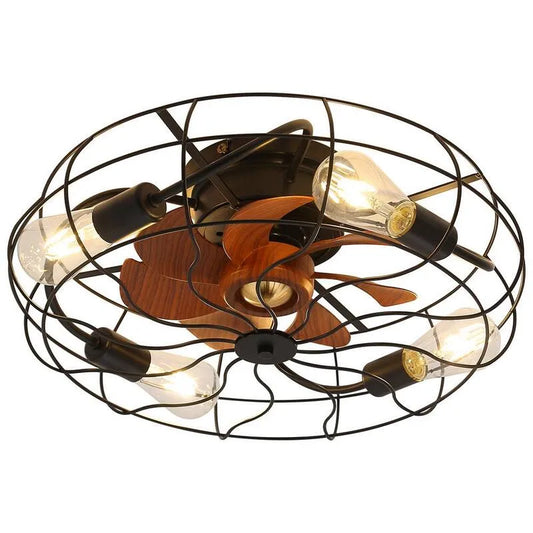Deckenventilator mit Licht, 20 in., Matte Schwarz, Fernbedienung, Innen, Wohnzimmer