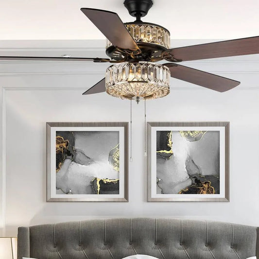 Deckenventilator, 52 in., Geometrisch, ferngesteuerte Luftzirkulation