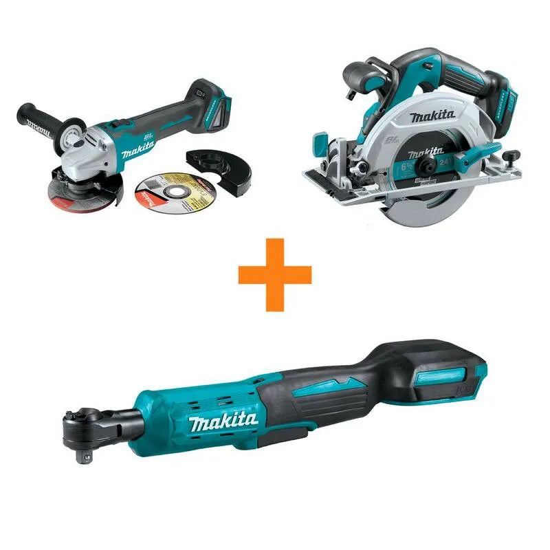 Makita 6-1/2/5 in., 18V, 5 in., Drive Ratchet, Circ Säge mit bonus LXT Sq, bürstenlos