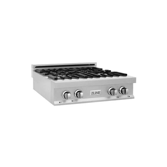Gaskochtop, 30 Zoll, 4 Brenner, Edelstahl, versiegelte Verbrennungsarbeitsplatte Kochfläche, 30 in, Fingerabdruckresistent, Gaskochfelder