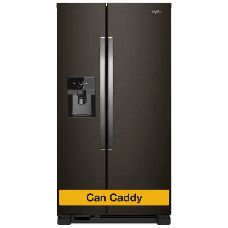 Whirlpool, 21. 4 cu. ft. Side-by-Side Kühlschrank in Fingerabdruck resistent Schwarz Edelstahl, Fingerprint resistent Schwarz Edelstahl, Side-by-Side Kühlschränke, 21.4 cu. ft