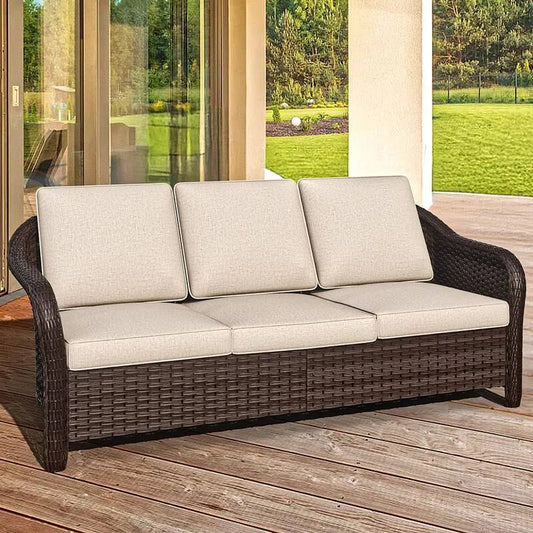 Sofa, Garten, Patio, Beige, Wohnzimmersitz, Garten-Sofas