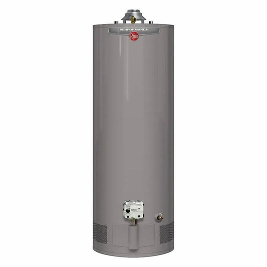 Warmwasserbereiter, 6-Year Rheem 6-Jahres-, 40 Gal, 40000 BTU, Erdgas, Leistung 40 Gal. Tall 40000 BTU Erdgas-Wasserbereiter mit Top-T und P-Ventil und Garantie, 40,000 BTU