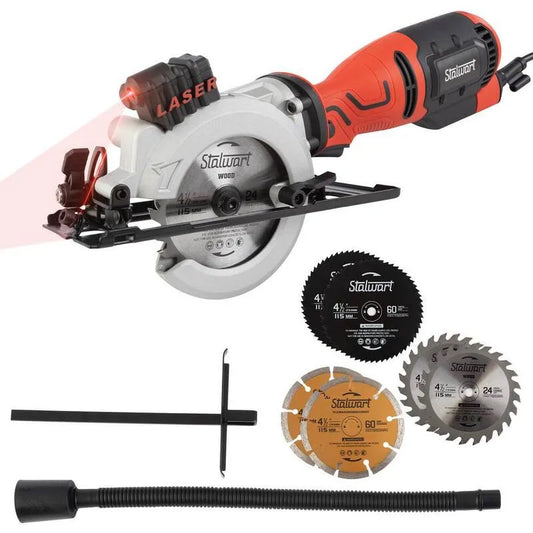 5. 8 Amp 4-1/2 in., 3500 RPM, 6 Blades, kompakte, tragbare Bauweise, Metall, Holz, Rot, 5.8 Amp
