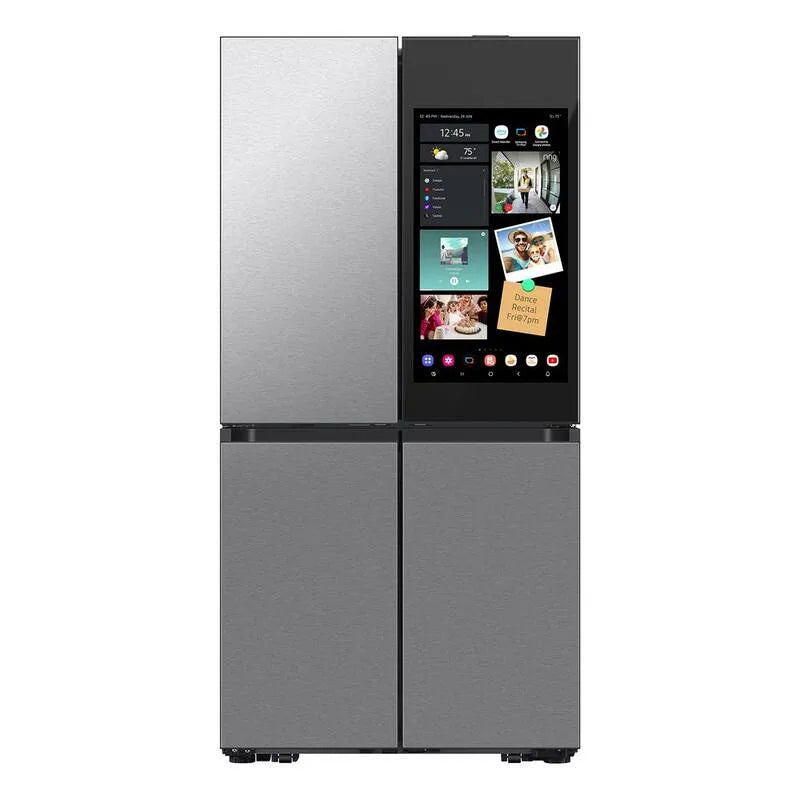 4-Door Samsung 4-Türer, Edelstahl, maßgeschneiderte Flex mit Family Hub + in Charcoal Family Hub Panel