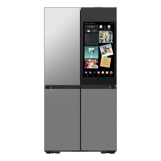 4-Door Samsung 4-Türer, Edelstahl, maßgeschneiderte Flex mit Family Hub + in Charcoal Family Hub Panel