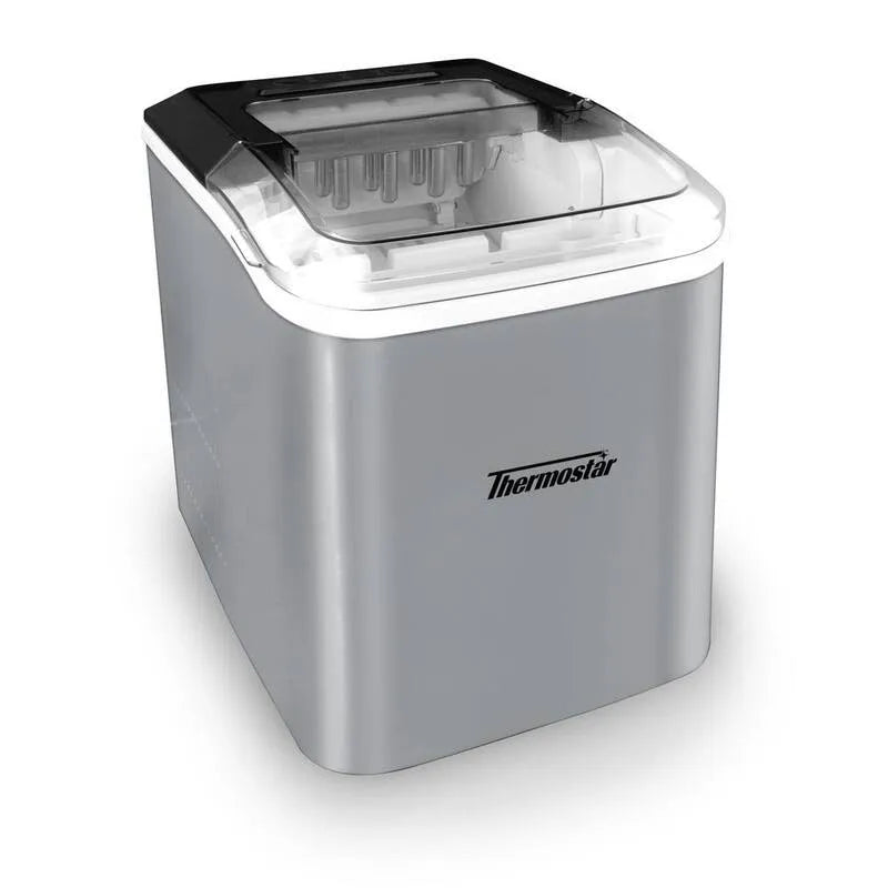 Eiswürfelbereiter, selbstreinigend, kompaktes tragbares Design, 8, 6 Zoll, 26 lb, Silber, 8.6 in