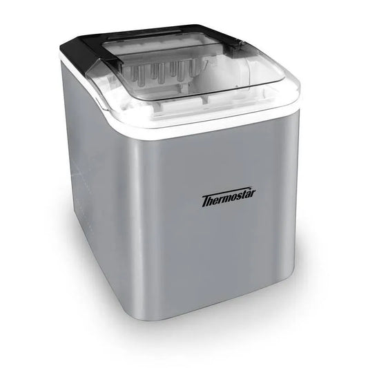 Eiswürfelbereiter, selbstreinigend, kompaktes tragbares Design, 8, 6 Zoll, 26 lb, Silber, 8.6 in