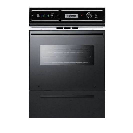 Summit Appliance, 24 in. Einzelner elektrischer Wandofen in Schwarz, Einzelne Elektrische Wandöfen