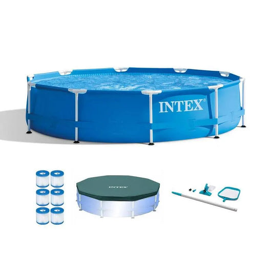 Intex, 10 ft, Pool Cover und Pool Filter 6-Pack, 49 lbs. Product Weight, 49 lbs., 49 lbs.