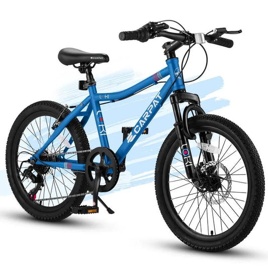 Blue 20 in., Blue 20 in. 7 Stufen Stahl Teenager Mountain Bike Kinder & # x27; Fahrräder, 7 Stufen