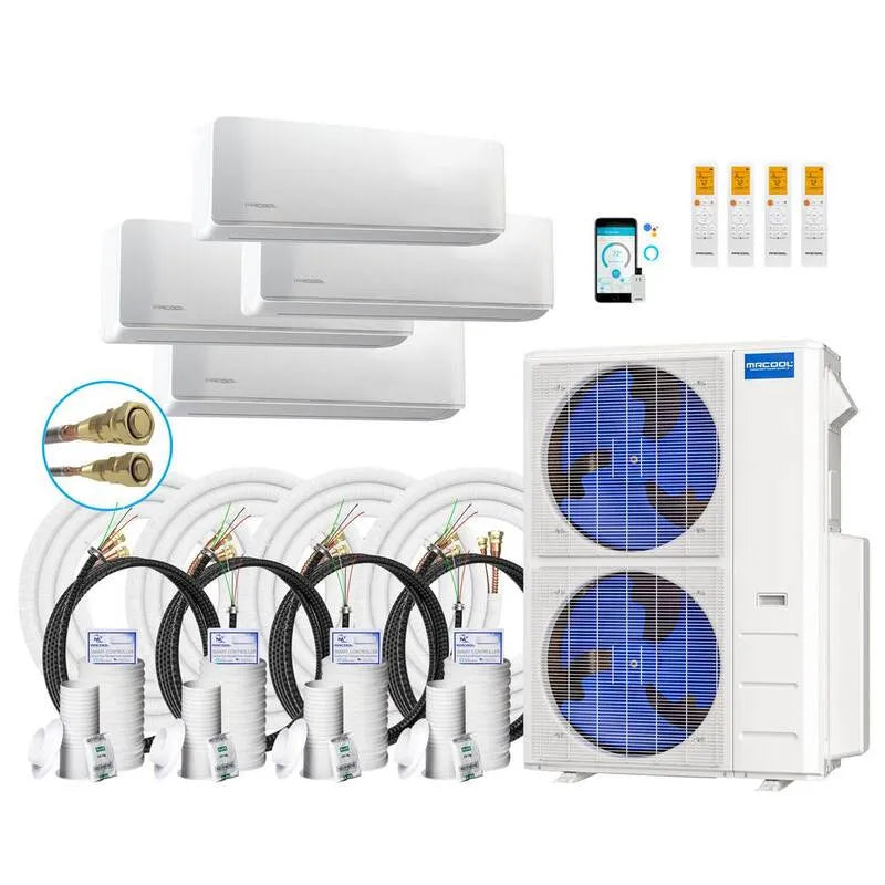 MRCOOL 4-Ton kanalloses Mini-Split-System, 20. 5 SEER, 48000 BTU, 50ft, 4-Zone, 12K, 48,000 BTU, 25,50ft, Weiß, Multi-Split-Systeme