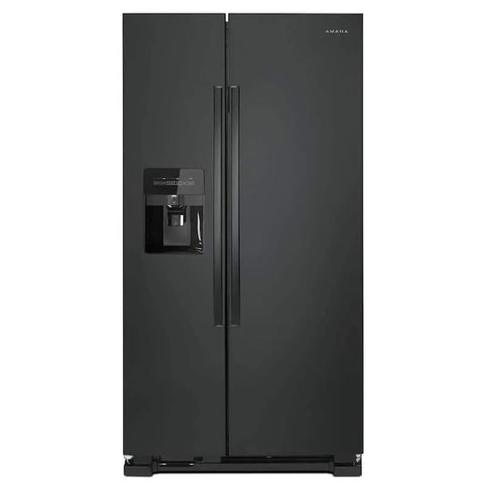 Amana, 21. 4 cu. Ft. Side-by-Side Kühlschrank in Schwarz, 21.4 cu. Ft