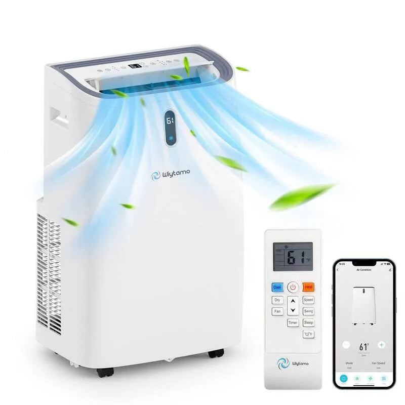 Klimaanlage 18, 6' x 13, 9' 14000 BTU, WIFI, Wärmefunktion, 700 Sq. Ft, Weiß, 14,000 BTU