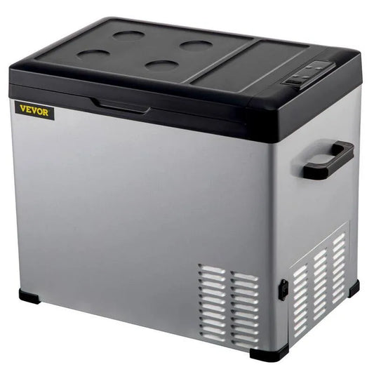 Kühlschrank 12-Volt, 1, 4 cu. ft, kompakte, tragbare Bauweise, Garten, Stahl, Silver, 1.4 cu. ft