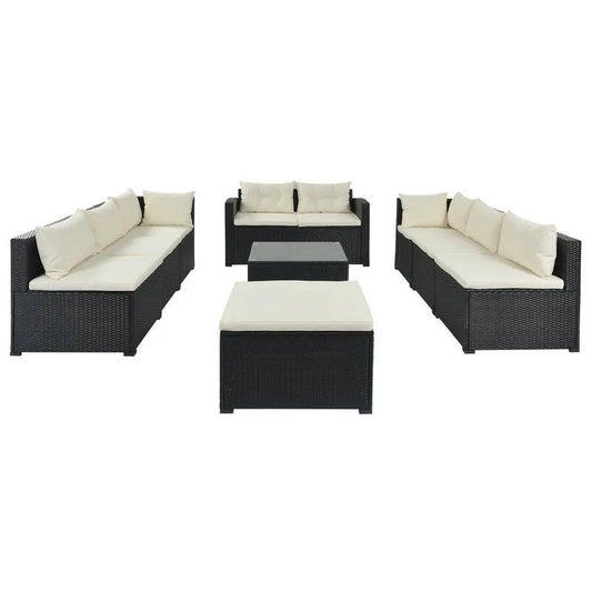 Sofa, Garten, Schwarz, Beige, Wohnzimmersitz