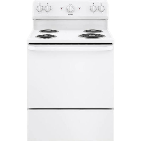 Hotpoint Electric Herd, 30 in., 4 Burner, Weiß, Einzelofen-Elektrische Herde