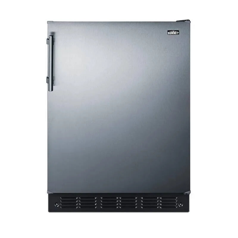 Summit Appliance, 24 in. W 5. 8 cu. ft. Minikühlschrank ohne Gefrierschrank in Edelstahl, ENERGY STAR, Minikühlschränke, 5.8 cu.ft