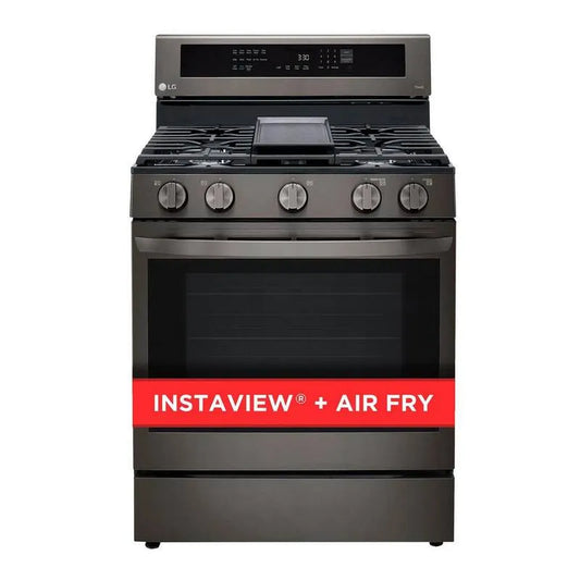 LG Gas Herd, 5. 8 cu. ft, Edelstahl, Konvektionskochen, Schwarz, 5.8 cu. ft