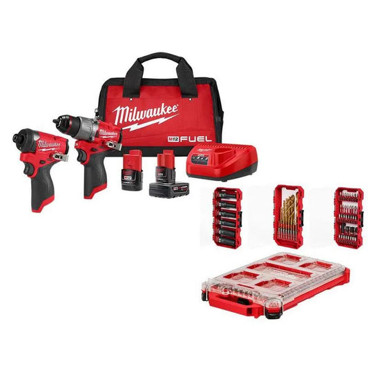Milwaukee 12-Volt-Aufpralltreiber Kombiset, Schnurloses Design, Bag & Bit Set, M12, 60, Bürstenlos