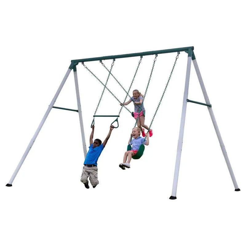 Beschichtetes Metallstahl-A-Frame Swing Set, Garten, 10 in., Big
