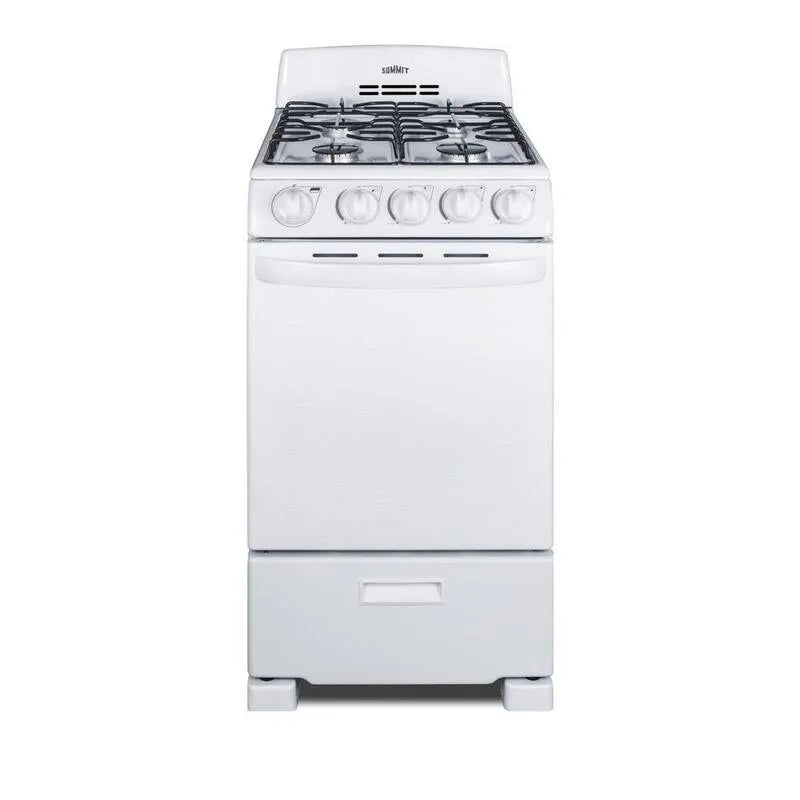 Gas Herd, 20 in., 2. 3 cu. ft, Gas Kochgeräte mit Brennerkonfiguration, Weiß, 2.3 cu. ft