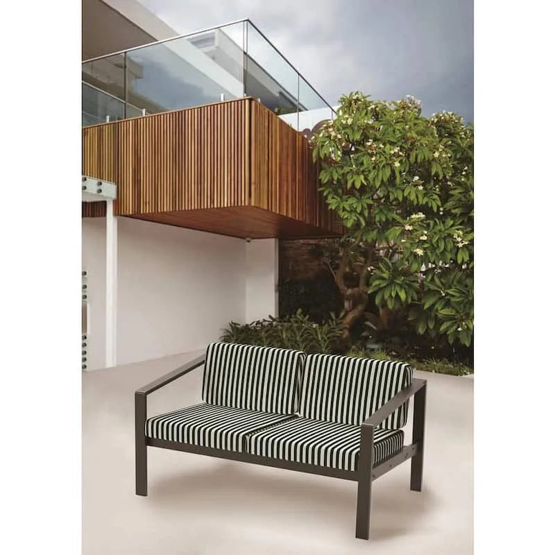 Sofa Möbel Schwarz Aluminium Rahmen Garten, Terrasse, Modernes Design, Grün