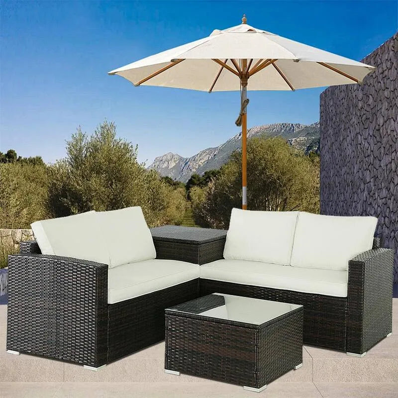 Sofa, Garten, Patio, Beige, Wohnzimmersitz, Garten-Sofas