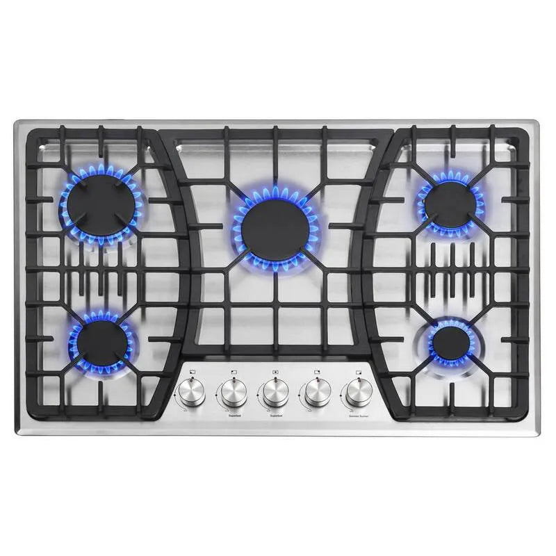 Gaskochtop, Edelstahl, 30 Zoll, 5 Brenner, versiegelte Verbrennungsbrenner Kochfläche, 30 in, Gaskochfelder