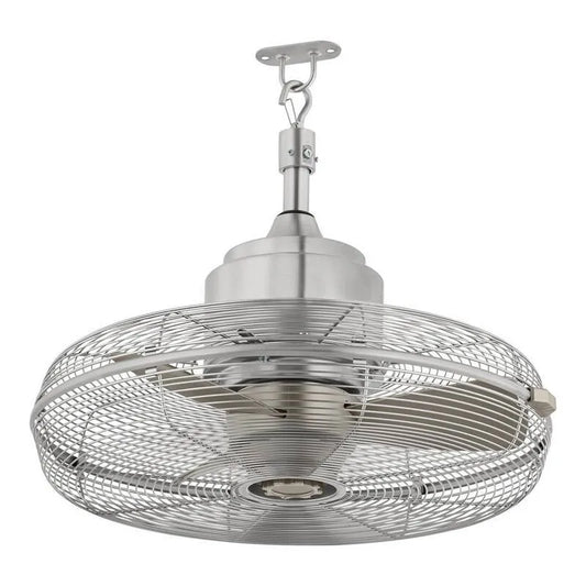 Hampton Bay, Innen-, Außen-, Innen- / Nassaußen 3-Stufen Anywhere Ventilator Silber mit bequemem Hängehaken