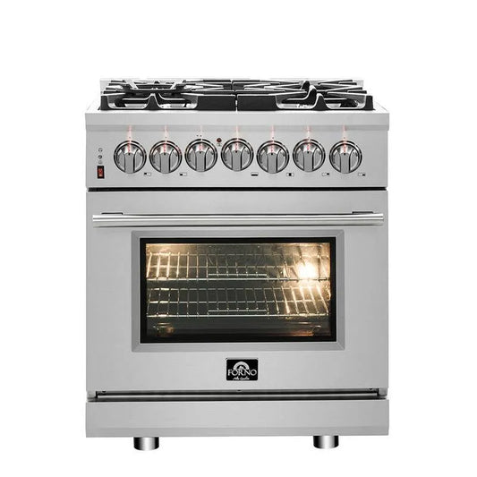 Burner Freistehende Dual Fuel Herd, 30 in., 5 Burner, Edelstahl