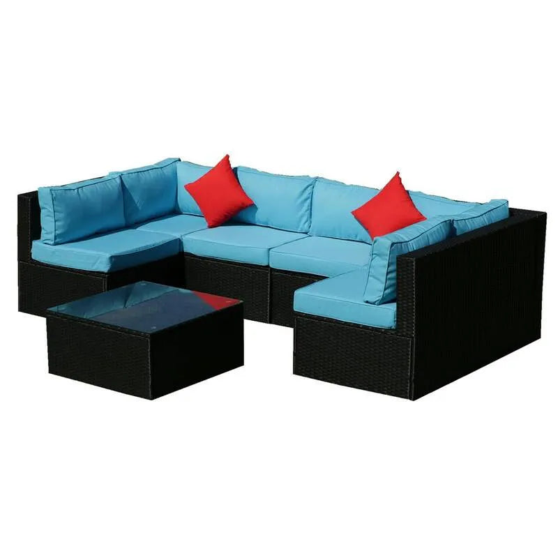 Sofa, Garten, Patio, Blau, Wohnzimmer Sitz, Garten-Sofas