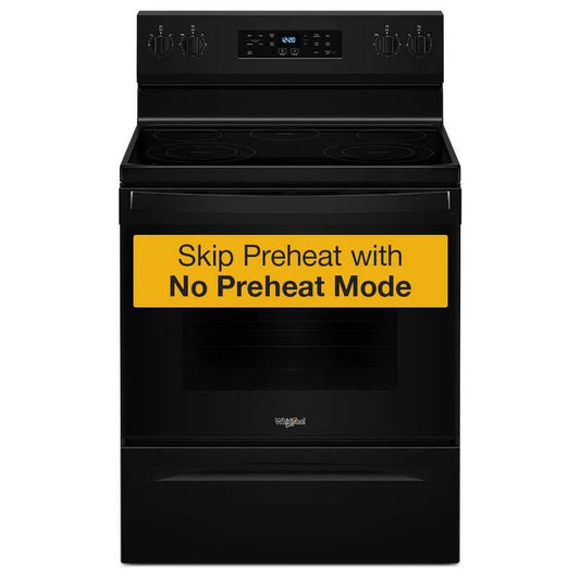 Whirlpool Electric Herd, 30 in., 5 Burner, Schwarz, Einzelofen-Elektrische Herde