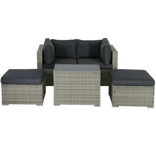 Schnittsofa, Garten, Patio, Grau, Wohnzimmer Modular Sitzgruppe, Garten-Sofas