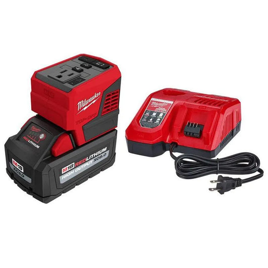 Milwaukee 175, 8, 0 Ah, M18 Lithium-Ionen 175-Watt-betriebener Kompakt-Wechselrichter mit 8, 0 Ah Batterie und Schnellladegerät, 8.0 Ah