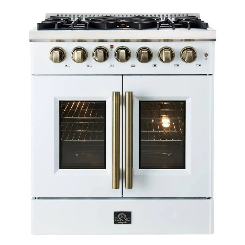 Französische Tür Dual Fuel Herd, 30 in., 4. 32 cu. ft, 4. 32 cu. ft. True Convection Oven, 4.32 cu. ft