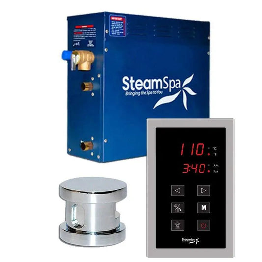 Generator, polierter Chrome, Serien-Dampfbadgenerator mit kontinuierlicher Steam- und Quick-Start-Technologie in poliertem Chrome, Dampfduschgeneratoren
