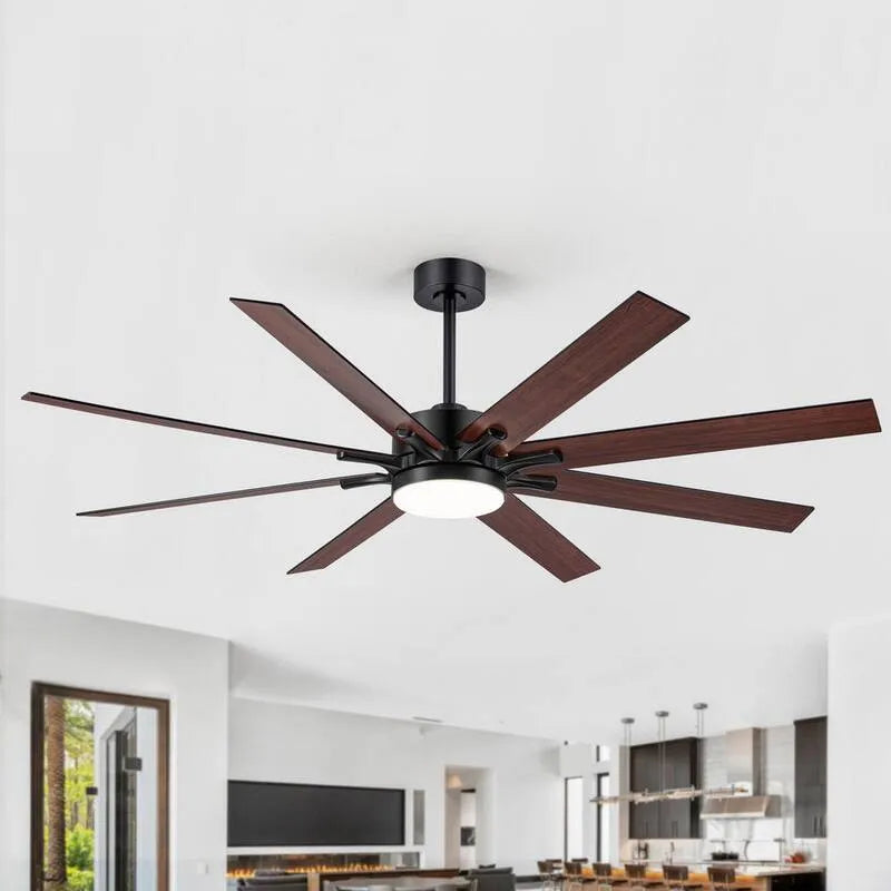 Deckenventilator, Fernbedienung, 68 in., Innen-, Schwarz-, ferngesteuerte Luftzirkulation
