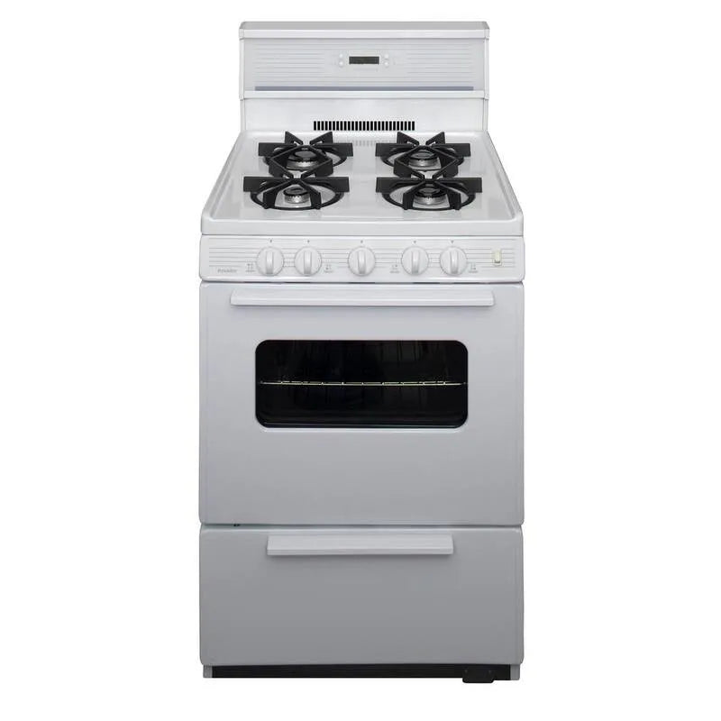 Gas Herd, 24 in., 2. 97 cu. ft, Gas Kochgeräte mit Brennerkonfiguration, Weiß, 2.97 cu. ft, Gasherde mit einem Backofen