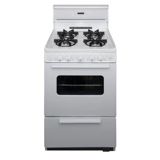 Gas Herd, 24 in., 2. 97 cu. ft, Gas Kochgeräte mit Brennerkonfiguration, Weiß, 2.97 cu. ft, Gasherde mit einem Backofen